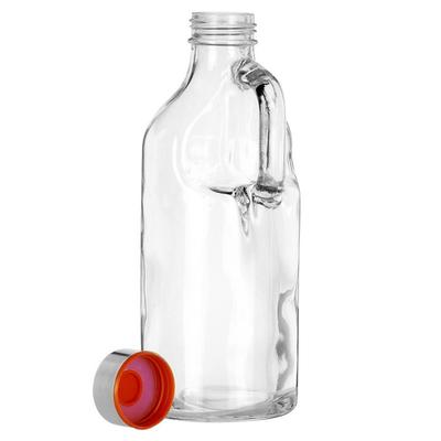 Glass Bottle With Handle For Wine Tincture Liqueur Syrup Juice Lemonade 550Ml