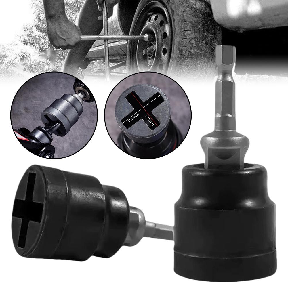 Car Jack Adapter Socket Converter for Scissor Car Jack Heavy-Duty Tool Change Converter Rust-Resistant Accessories Attachment