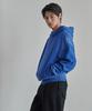 Iye Variation Spray Washed Crop Hoodie Blue