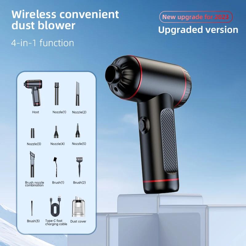 Car Wireless Vacuum Cleaner Strong Suction Handheld Wet Dry Auto Vacuum Dual Use Mini Cordless Auto Vacuum Cleaner For Car