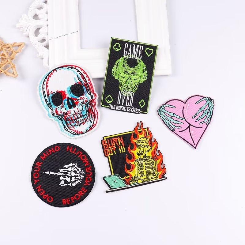 

5 шт./упак. плавкая нашивка с вышивкой, утюговые заплатки для одежды, термоклеевые заплатки для курток, джинсов, рюкзак, гладильная заплатка для шитья