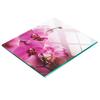 Glass Kitchen Serving Board with Orchid Flower Graphics 60x52 Cm
