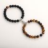 Natuurlijke Tijgeroog Steen & Legering Magnetische Koppelarmband - 2025 Bestseller