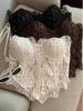 Sweet & Spicy Fishbone Lace Camisole with Chest Pads - Strapless Women's Tank Top