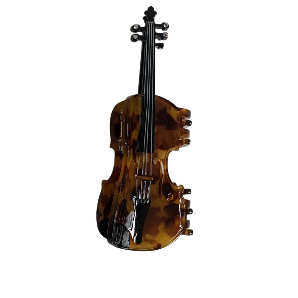 Niche Violin Hair Clip: High-End Acetate Shark Claw Design 2025