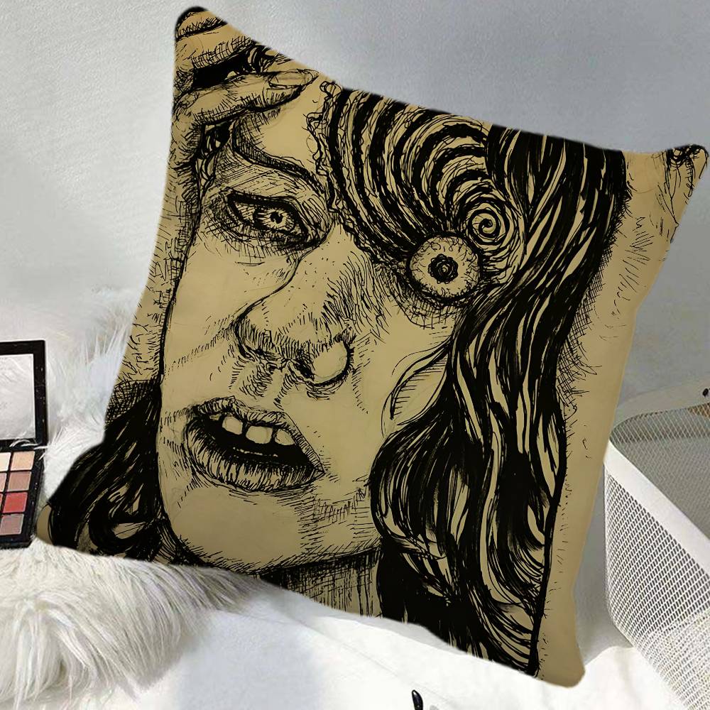 Japan Anime Junji Ito Pillow Case Square Pillow Bedroom Sofa Leisure Comfort Cushion Car Home Decoration
