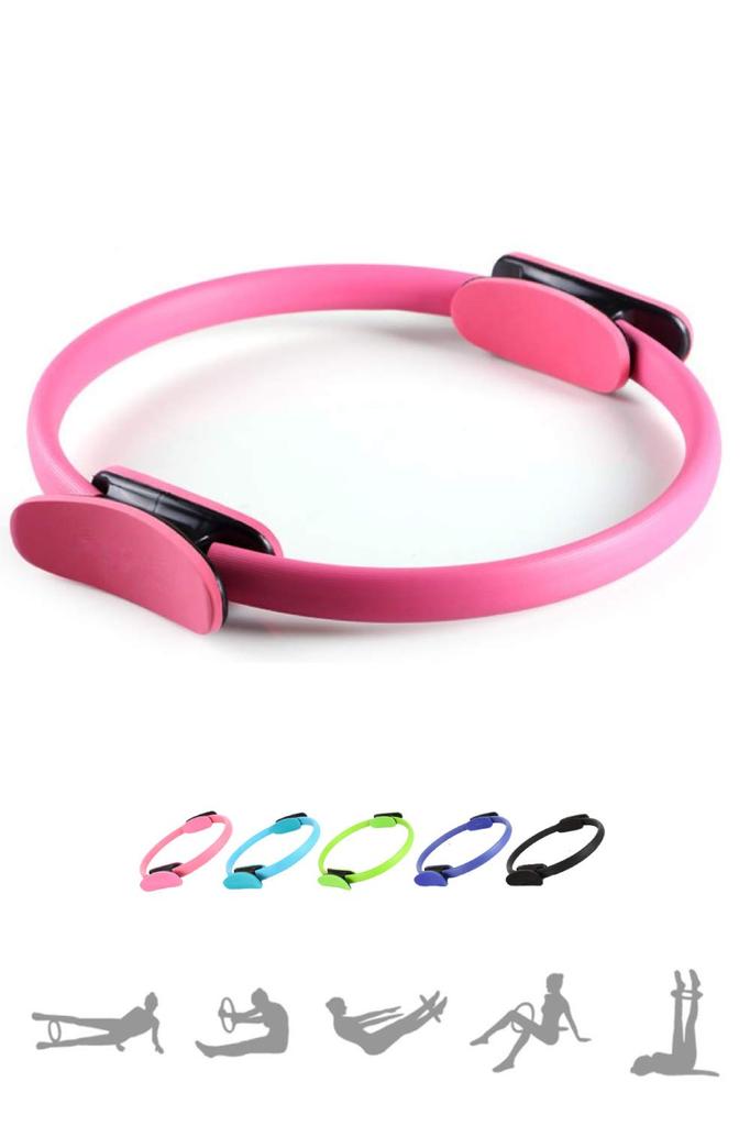 Natucie Pilates Yoga Circle Fitness Home Lightweight Ring, Training, Diet, (Pink)
