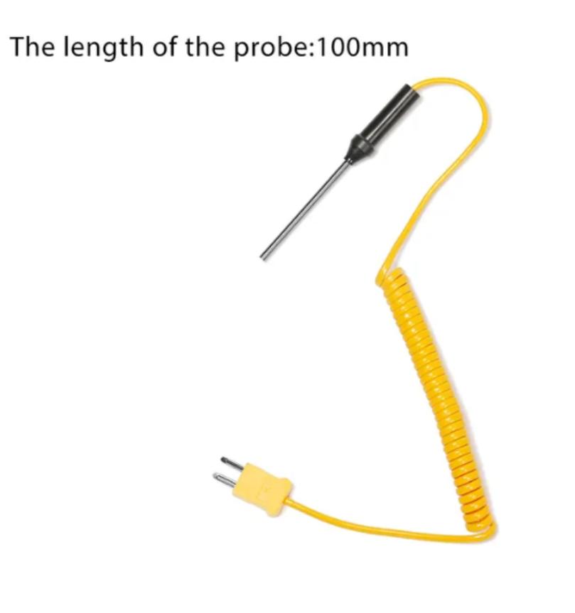 

1 Rugged 100/300/500mm K-Type Thermocouple Probe Sensor -50°C to 1200°C Measuring Tool with Wire Cable