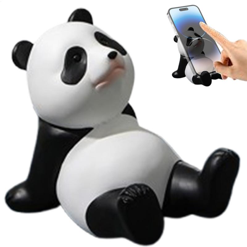 Cute Phone Holder for Desk Cartoon Desktop Phone Stand in Panda Shape Stable Non Slip Decorative Panda Desk Accessories Bracket