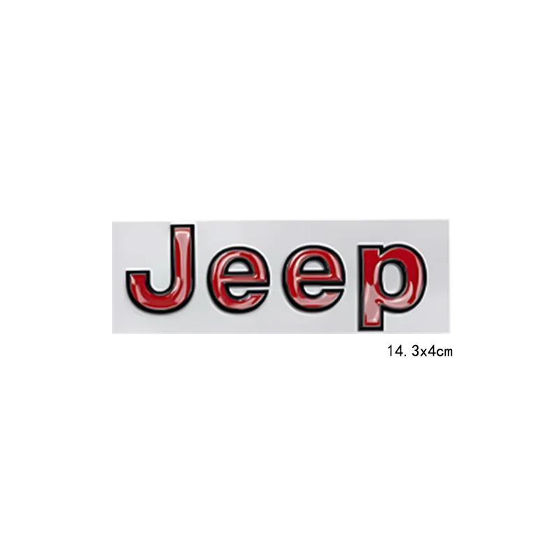 14.3x4cm Car Side Body Badge Trunk Sticker forJEEP Logo Wrangler Grand Cherokee Compass Renegade Patriot Rubicon Liberty JK XJ