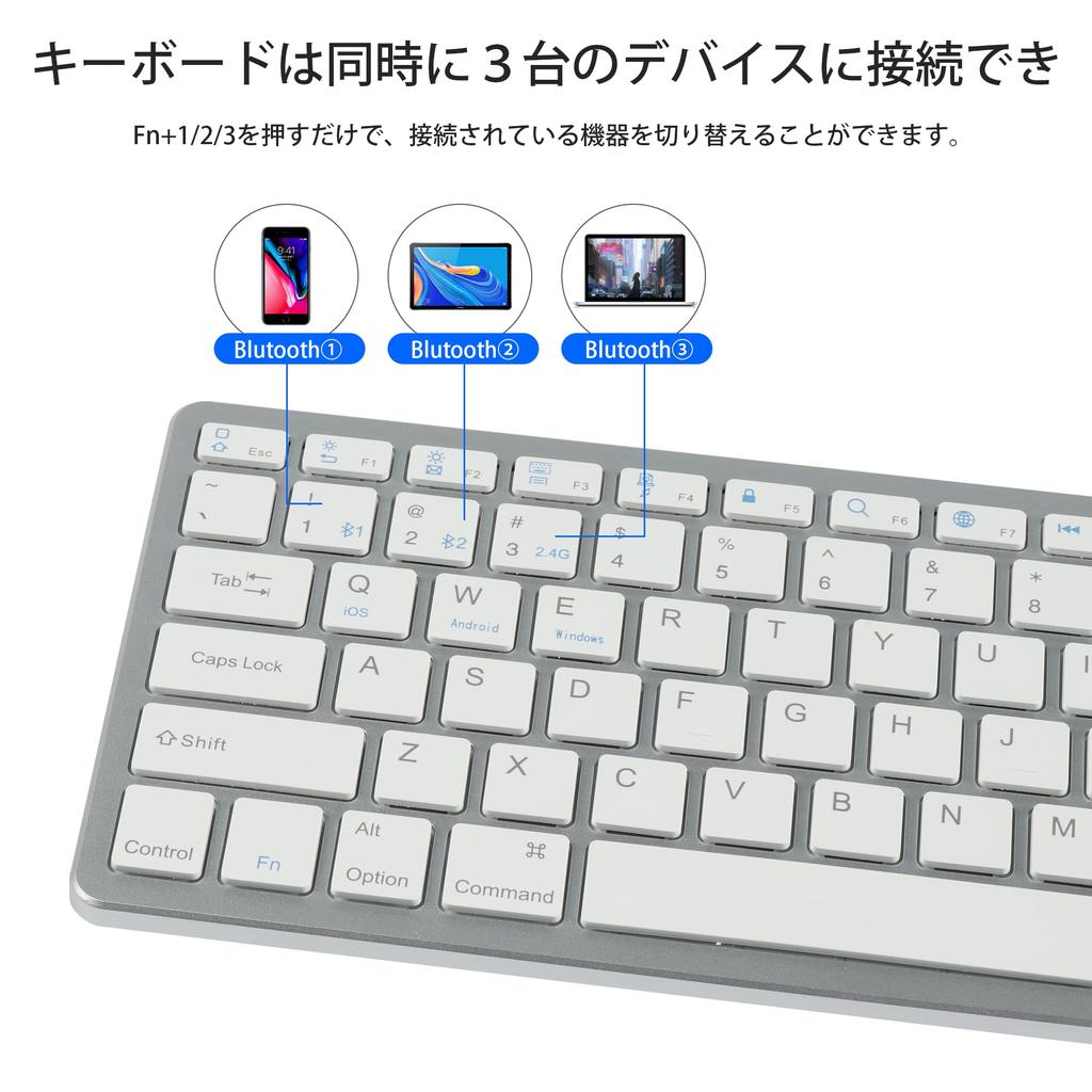 Trådløst Tastatur Mus Trådløst Tastatur Mus Sett Bluetooth Tastatur Mus Sett med USB-mottaker Bluetooth og Trådløs Tilkobling Byttbar