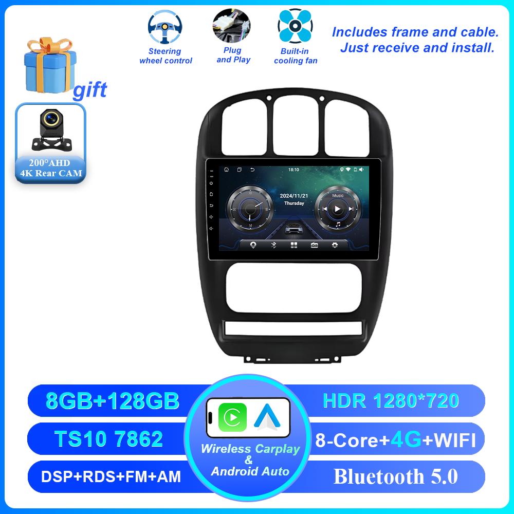 Android 16 For Dodge Caravan 4 For Chrysler Grand Voyager RS 2000 - 2012 Auto Wireless Carplay Car Radio Multimedia Video Tools