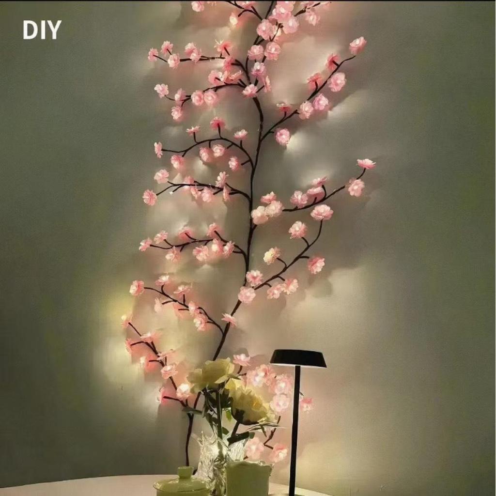 Cross-Border LED Bendable Branch Rattan Plum Blossom Tree Lamp