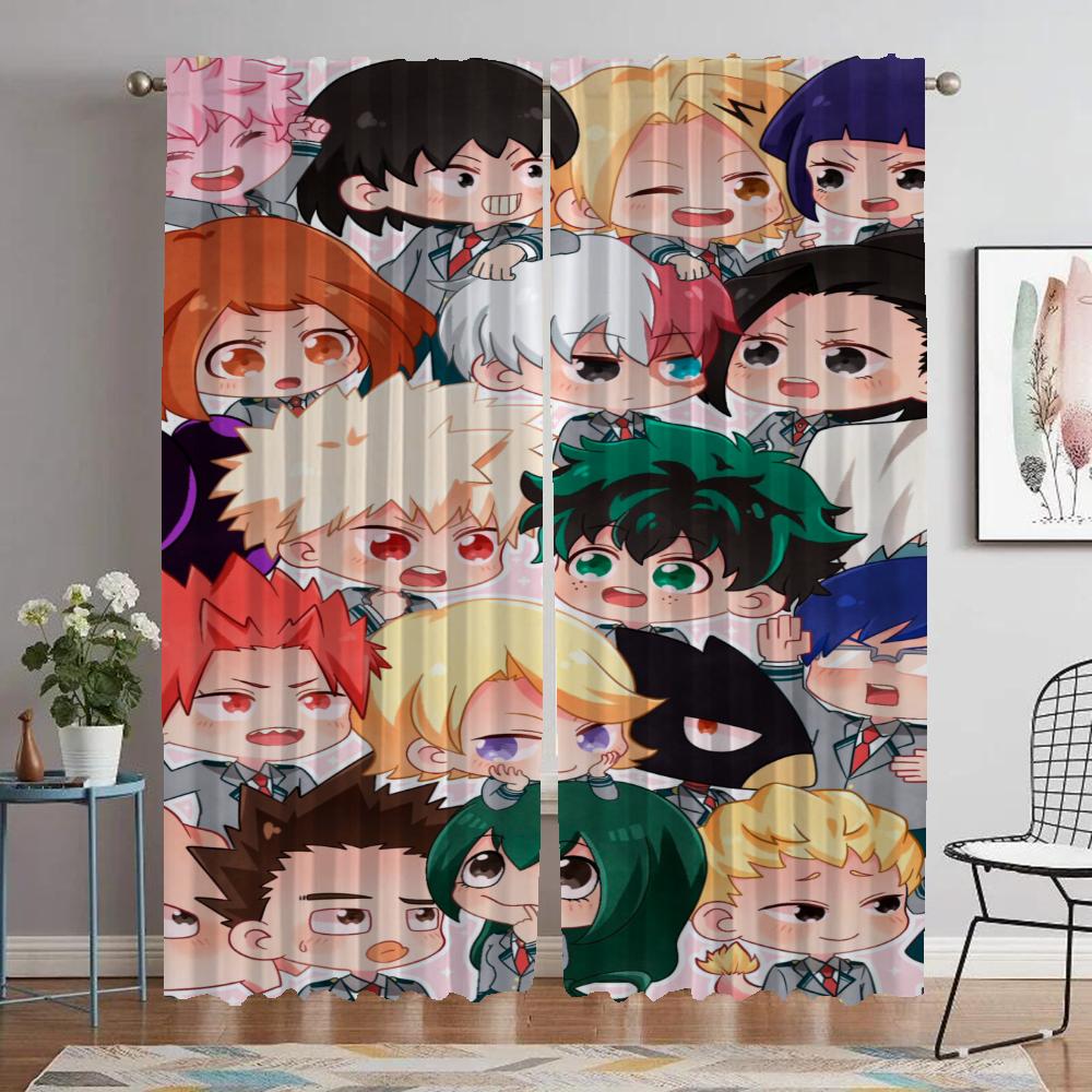 My Hero Academia Tende Eleganti per Stanza 2 Pezzi Tende Oscuranti Tende per Interni Casa per Ombreggiatura Fotocamera Soggiorno Bambino