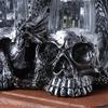 Decorative Skull Seasoning Box Rack Unique Beverage Stand Kitchen Accessory Seasoning Box Holder Resin Texture for Home