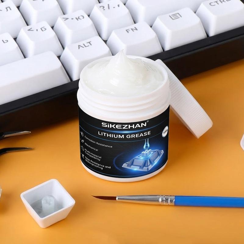 100g Mechanical Keyboard Lithium Grease Switch Lubricant for Stabilizer Keycaps Lube High Heat Resistance Brush Kit SIKEZHAN
