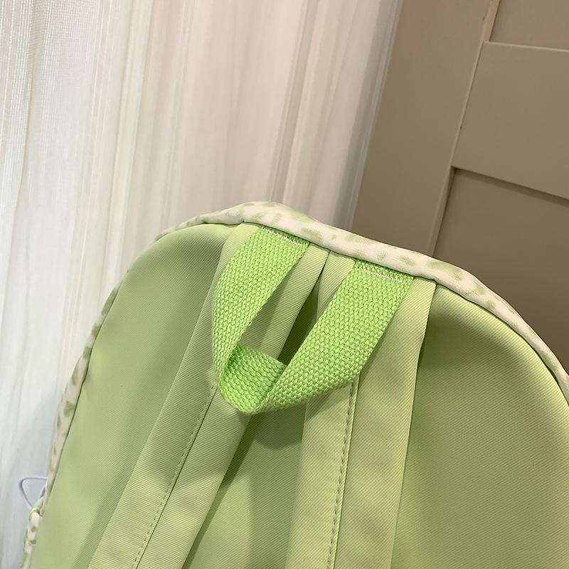 Student Schoolbag Female Retro Leopard Print Backpack Lightweight Travel Computer Backpack