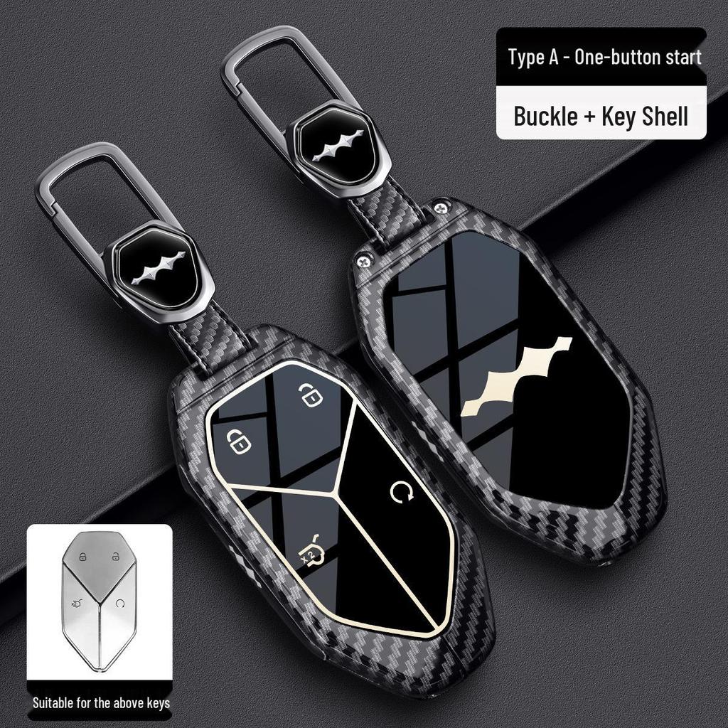 Equation Leopard 8/5 Key Case: Premium Metal Carbon Fiber Full-Coverage Shell for Models 25/26