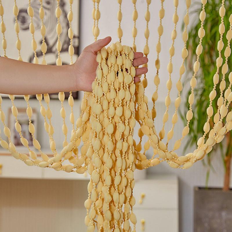 Nordic Style Lighttransmitting Tassel Curtain For Hotel Wedding Salon Decor