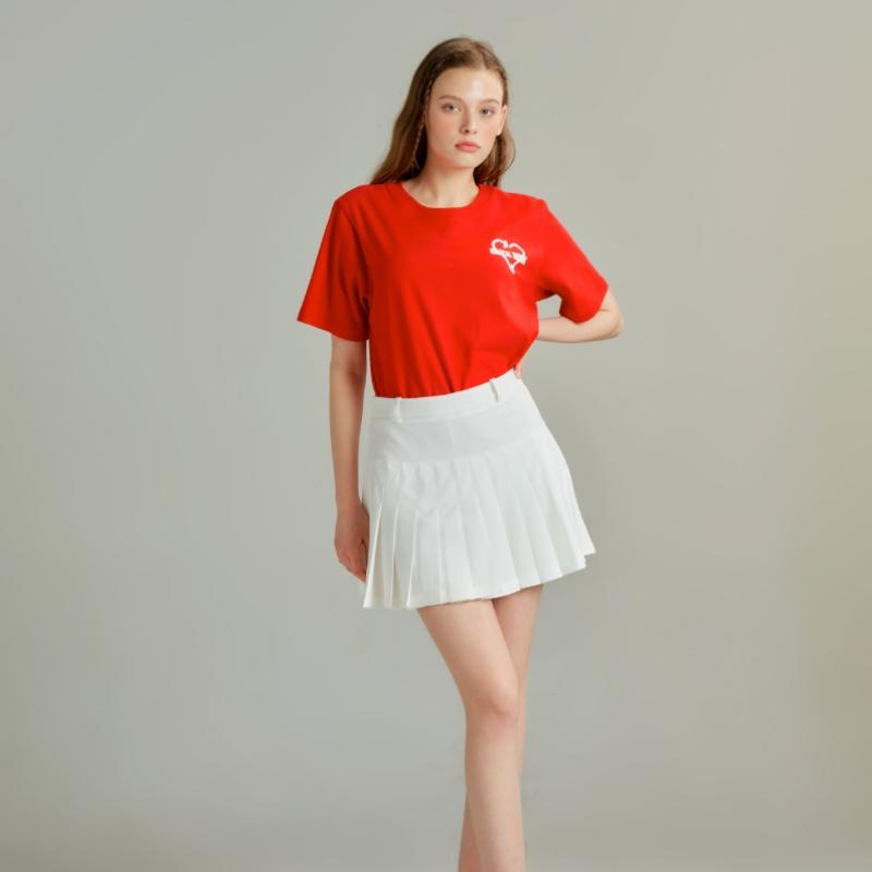 GOXO Round ShorT Sleeve T shirT Red Slice Hook