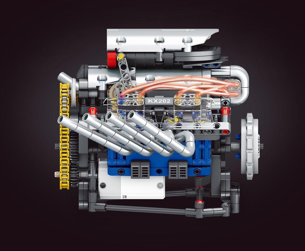 Ferrari V8 Engine Model Kit with App-Controlled Lights & Mechanisms