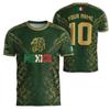 Mexico National Flag Soccer Jersey T-Shirt Men's Eagle Graphic Tee Short Sleeve Summer Football Fan Sportswear Outdoor Casual Top
