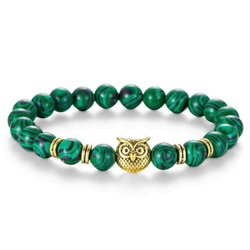 JYL TS Bracelet Men s Red Eye  Braided Bold Boosts Passion & Courage malachite