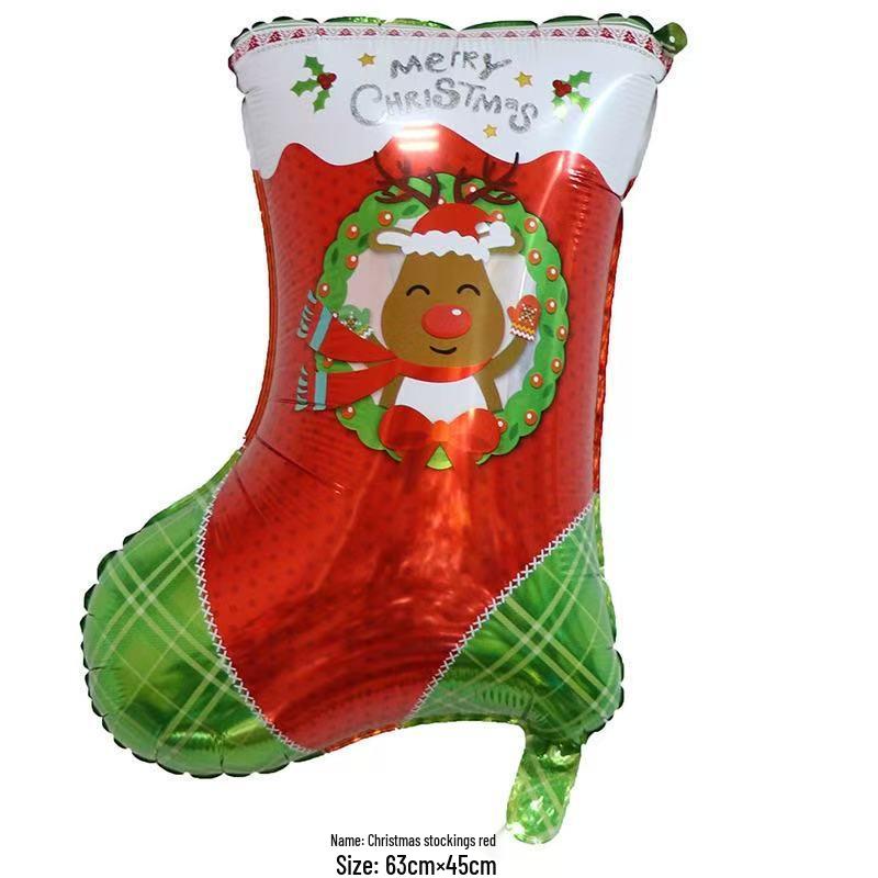 Large Christmas Tree and Santa Claus Aluminum Foil Balloons for Window Display 