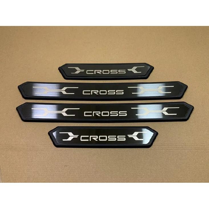 For Toyota Yaris Cross    2024 Car Door Sill Protector Pedal Cover Scuff Plate Trims Sticker Car Styling Accessories