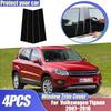 For Volkswagen VW Tiguan Accessories 2007~2016 2008 2009 5N MK1 4PCS Window Trim Covers B C Pillar Column Stickers Accessories