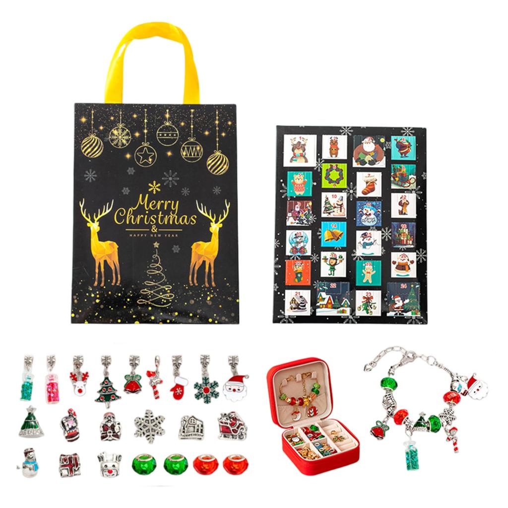 The 24-grid Calendar Arrival Series Of Bracelet Accessories Christmas Surprise Blind-box