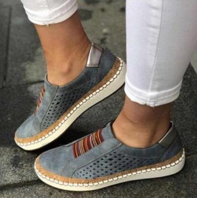 Große Damen-Loafer mit flacher Sohle und dicker Sohle, lässige Sportschuhe für Damen