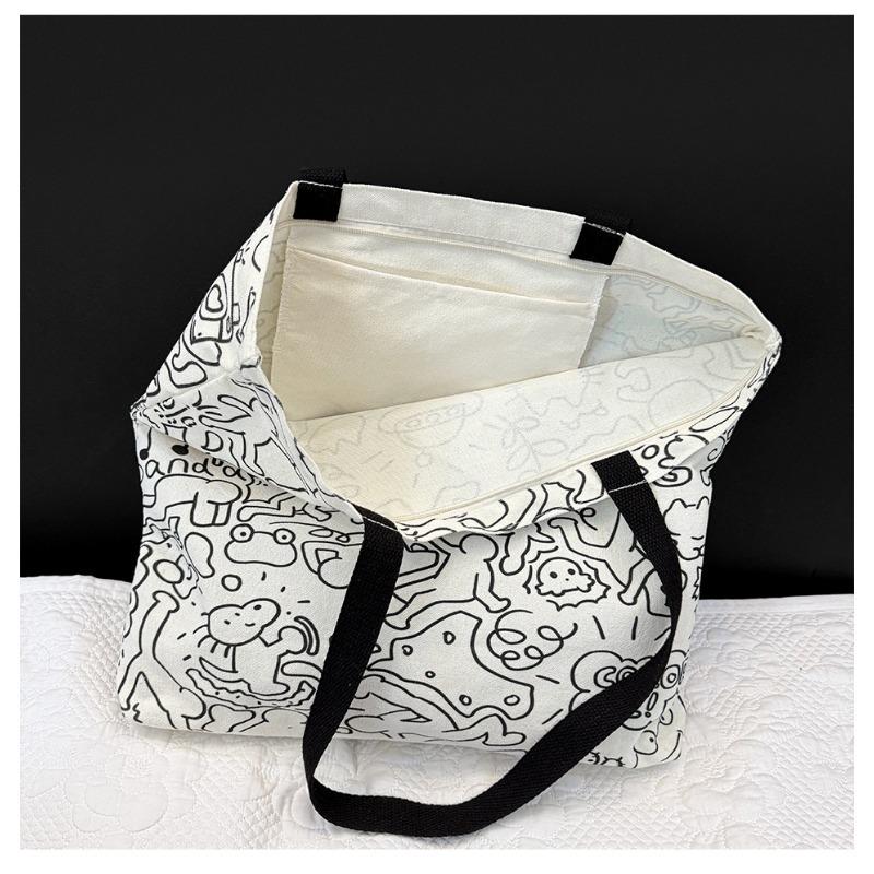 2025 New Large Capacity Graffiti Tote Bag