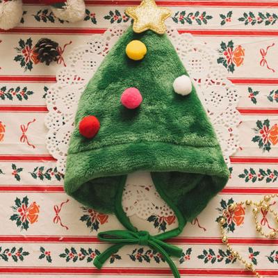 [Pet] Christmas Tree Hat Green
