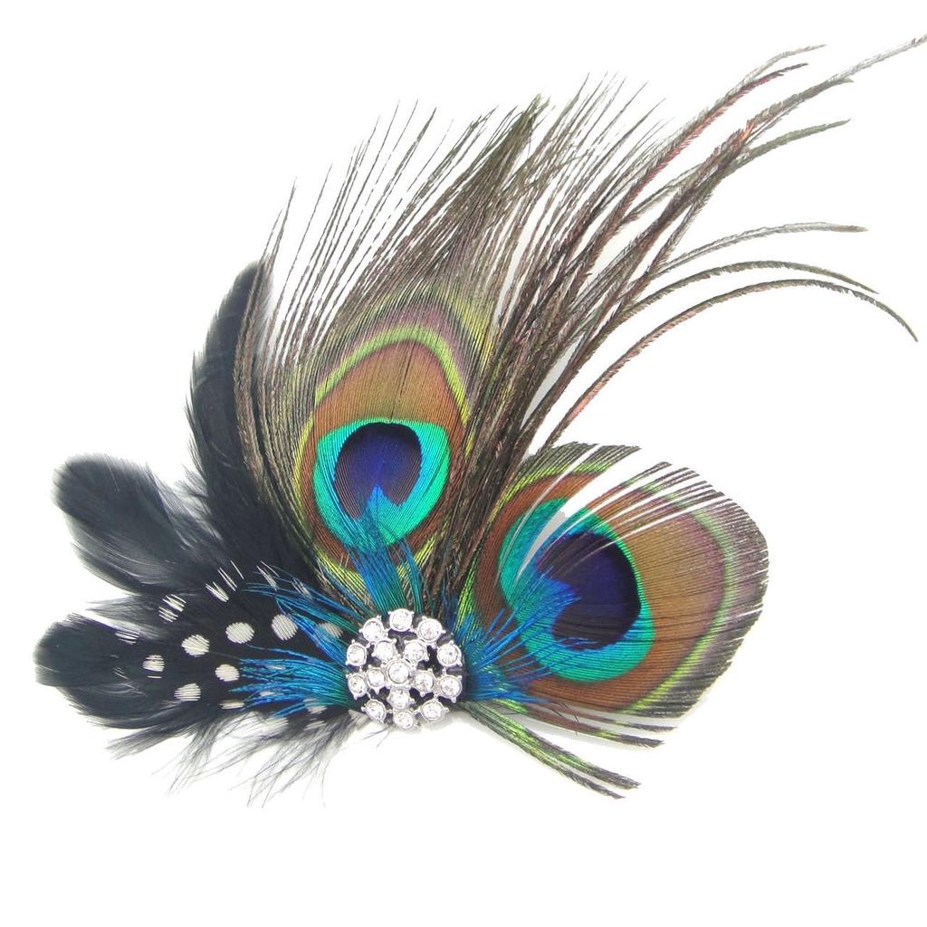 Cute Peacock Feather Hair Clip