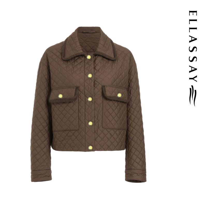 ELLASSAY Women's Casual Quilted Padded Jacket