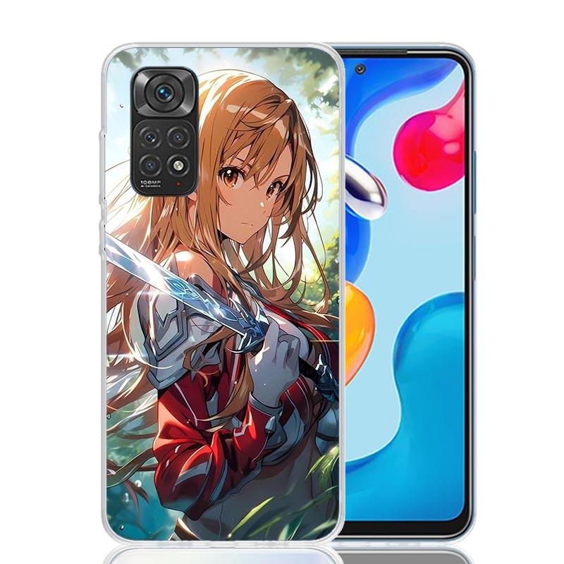 Sword Art Online Yuuki Asuna Phone Case For Xiaomi Redmi Note 15 14 13 12S 12 Pro Plus 11S 11E 11 11T 10S 10 Art Soft Pattern Co