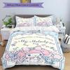 3-teiliges entzückendes My Melody Bettwäsche-Set, Enthält 1 Bettbezug und 2 Kissenbezüge, Ohne Füllung, Weich und Bequem für das Schlafzimmer Zuhause S016