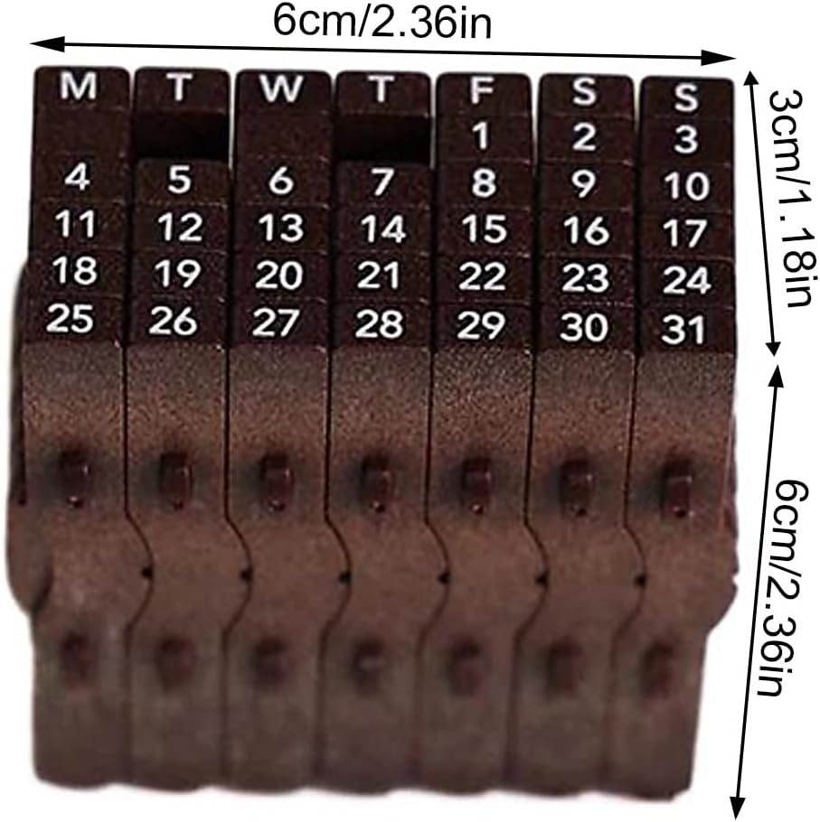 Cute Gift, Household Desktop Portable Calendar, Suitable for Students, Adjustable Date Marker Planner Calendar Stamp