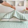 Stable Pillow Cover with Elastic Bands Travel Pillow Cover Anti-slip Quilted Waffle Pillowcase Protect from Dust Sweat And Stain