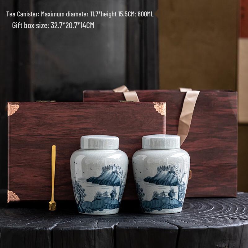 LISM Chinese Ceramic Tea Caddy