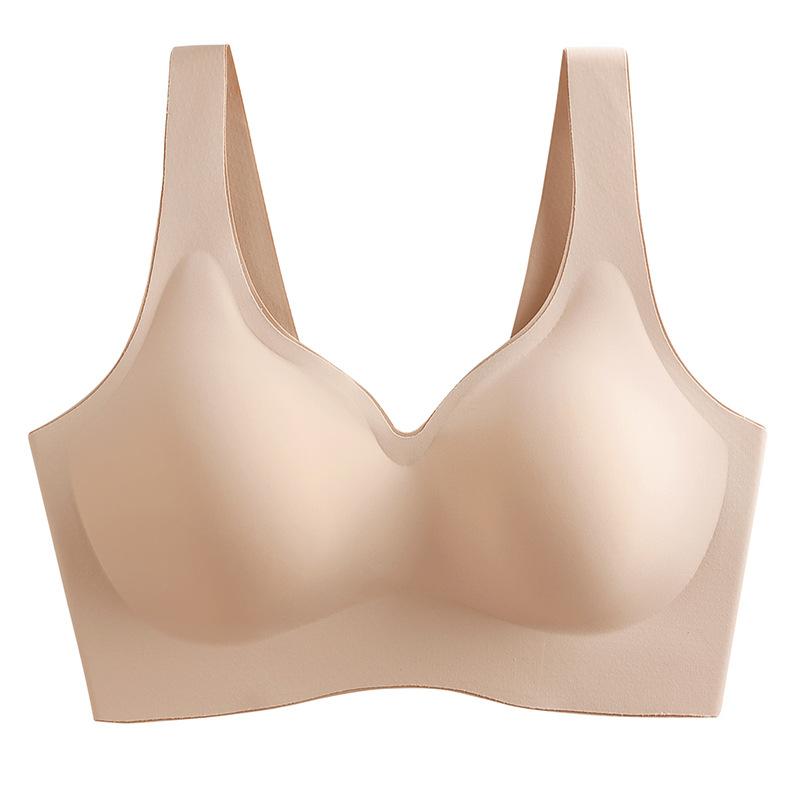 Latex-Unterwäsche für Damen, Weste, dünner BH ohne Markierungen, ohne Stahlring, Sport-Schlaf-BH