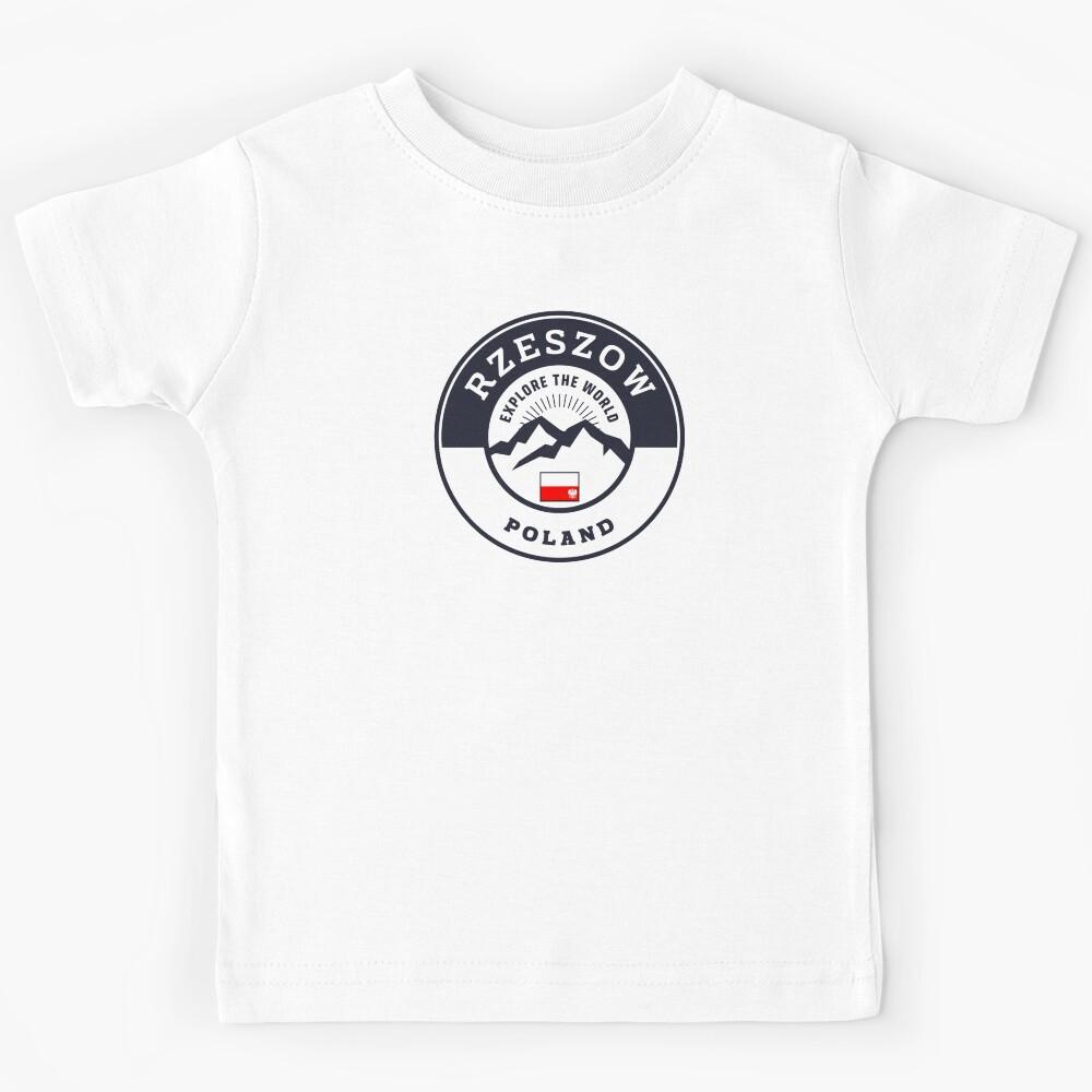 Rzeszow Poland Black and White Crest Kids T-Shirt 150