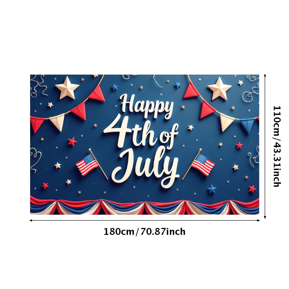 Flag Design American Flag Decor Star Patterns Independence Day Banner Vibrant Colors Decorative Bunting Party Banner