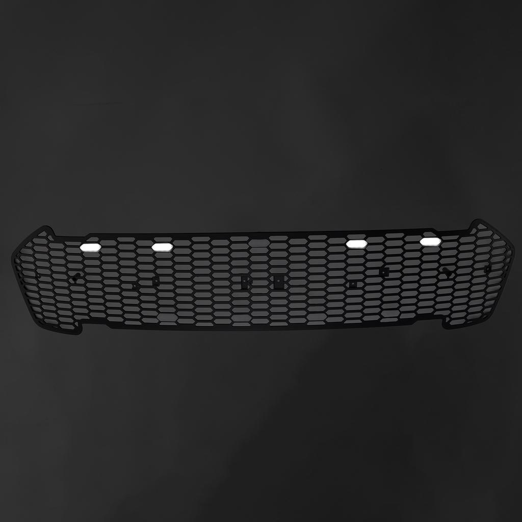 Matte Black Front Bumper Grill Grille Fit Ford Ranger 2015-2019 T7 W/LED