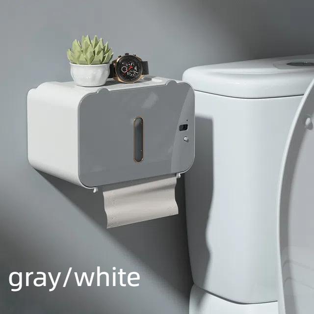 2025 New Smart Induction Toilet Paper Holder Shelf Automatic Paper Out Tissue Rack Wall-Mounted Toilet Paper Dispenser
