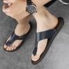 Übergröße Mode Weiches Leder Herren Flip-Flops Outdoor Wasserdichte Strandsandalen Sommer Herren Hausschuhe