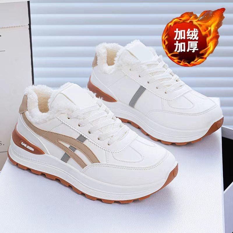 22 Winter velvet sports shoes heightened and thickened warm cotton shoes casual dad shoes 35
