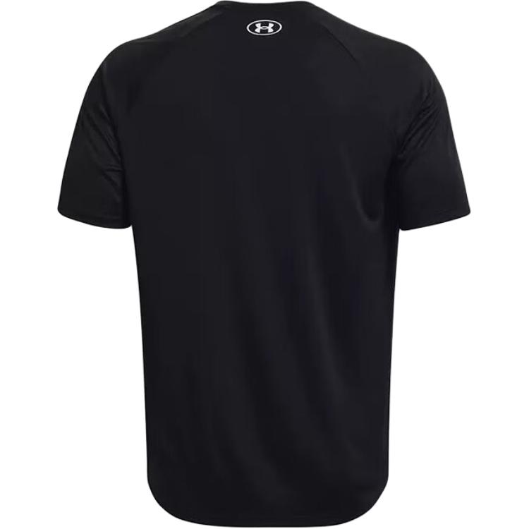 Under Armour Velocity Logo Print Round Neck Training Short Sleeve T-Shirt Men Tops Black 1377141-001