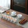White Porcelain Tea Art Teaching Tea Set Travel Portable Bag Ceramic Kung Fu Tea Set Tea Artist Training Examination